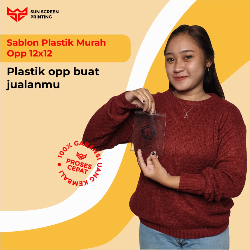 Plastik Sablon Opp Roti 12x12