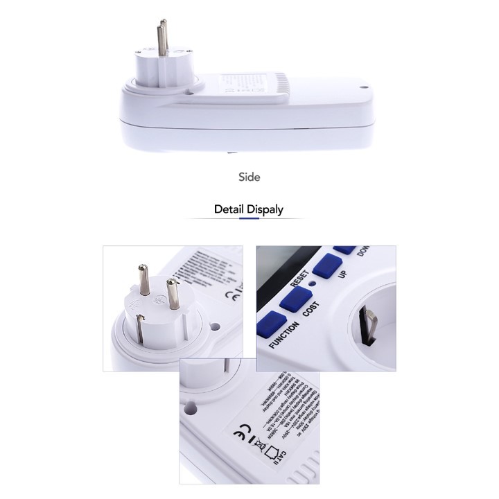 Power KWH Meter Digital Voltmeter Wattmeter Ampere Energy Meter Socket Watt Meter Stop Kontak