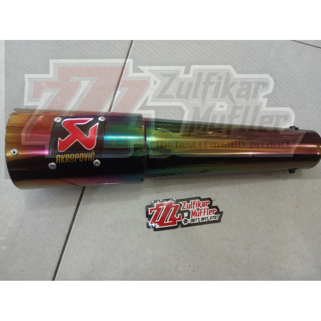 silincer knalpot racing akrapovic pelangi glass