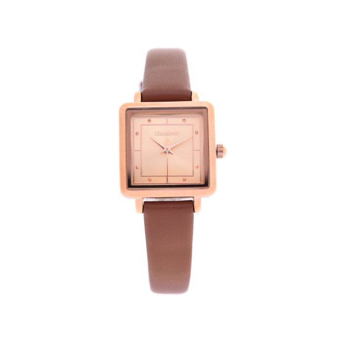 ORIGINAL Jam Tangan Wanita Elizabeth – Glara - Brown
