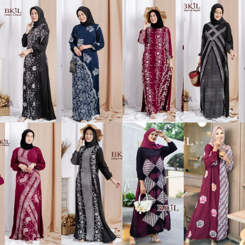 [ BISA COD ] Gamis Rayon Cap Malaman Dress Syari Original by BatikSonna