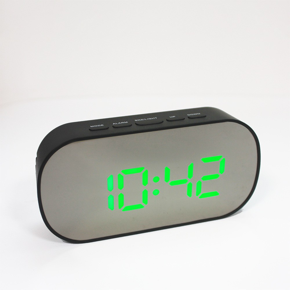 Jam Meja Mini Digital Clock LED DT-6506 Weker Desktop Green