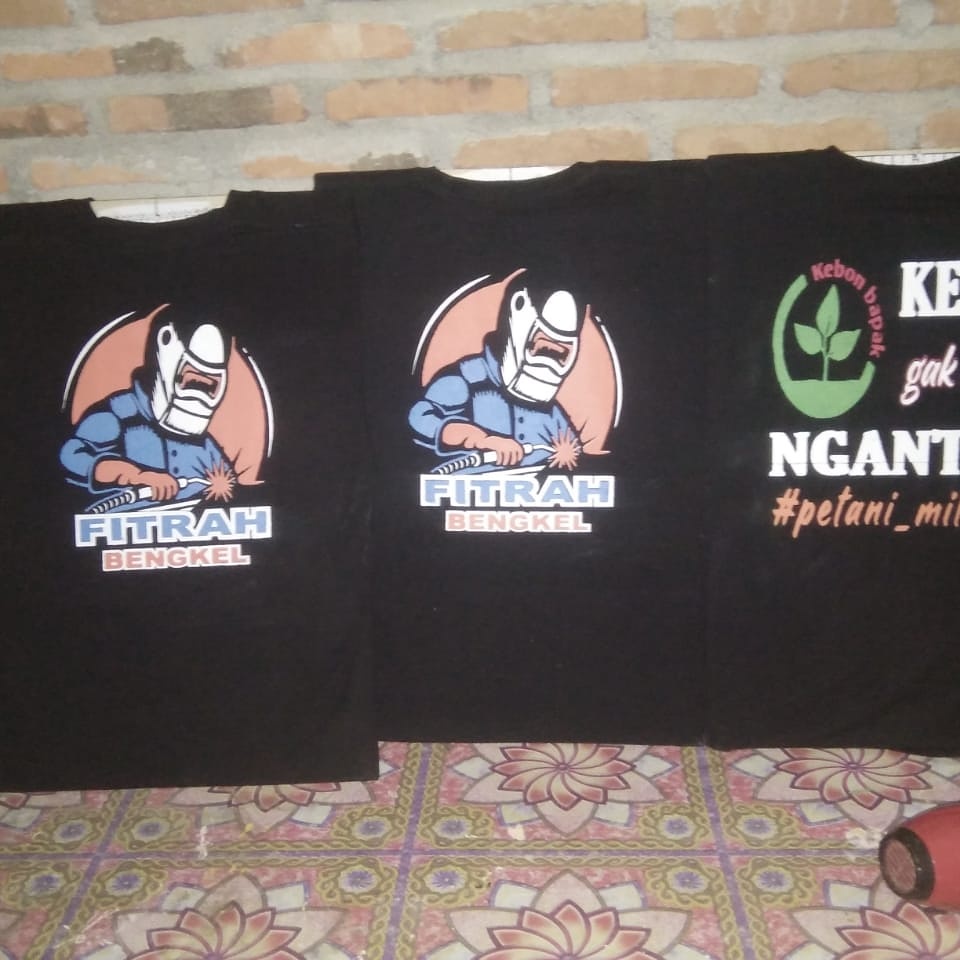 Kaos pria wanita custom cetak foto