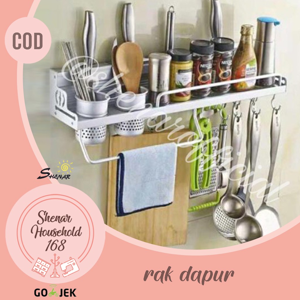 Rak Dinding Serbaguna/Rak Dapur Stainless/Rak bumbu dapur/Rak/Tempat bumbu/Rak 3D/,SHENARHOUSEHOLD