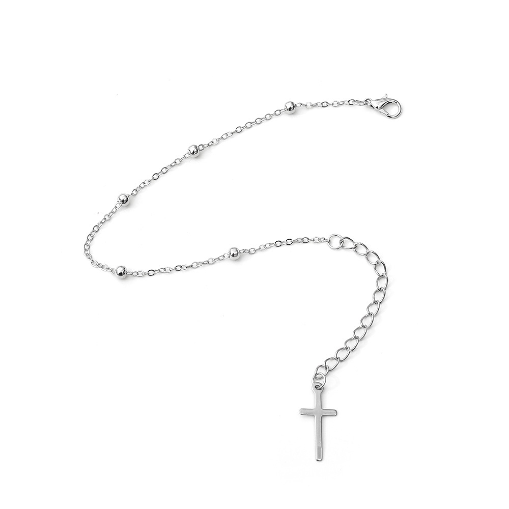 JIMIN Sama Gelang Stainless Steel Cross Ukuran Disesuaikan untuk Pria dan Wanita