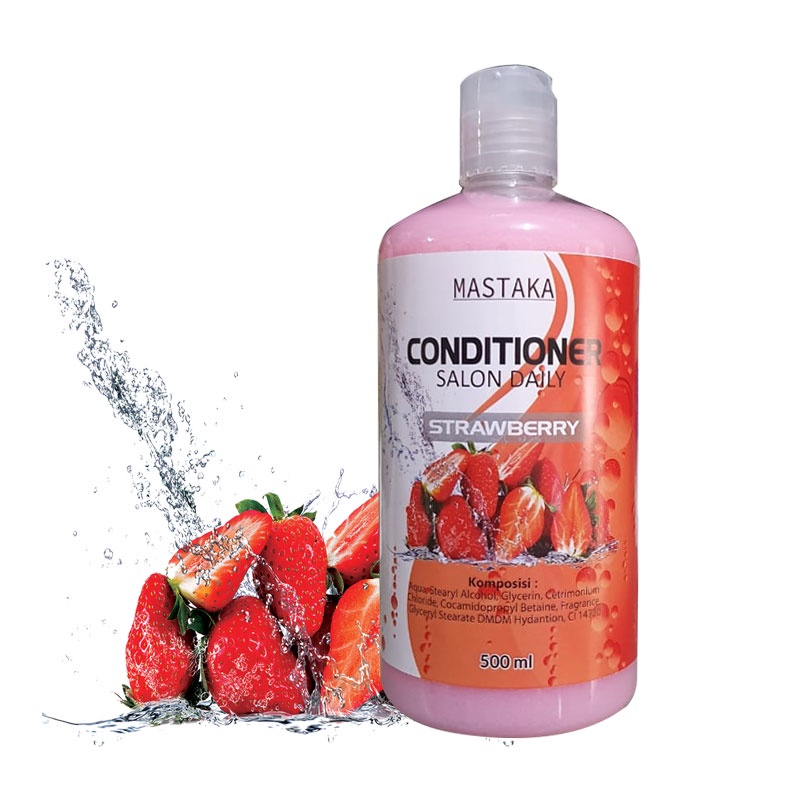 MASTAKA Shampoo &amp; Conditioner Salon Daily PAKET STRAWBERRY UNTUK RAMBUT RONTOK