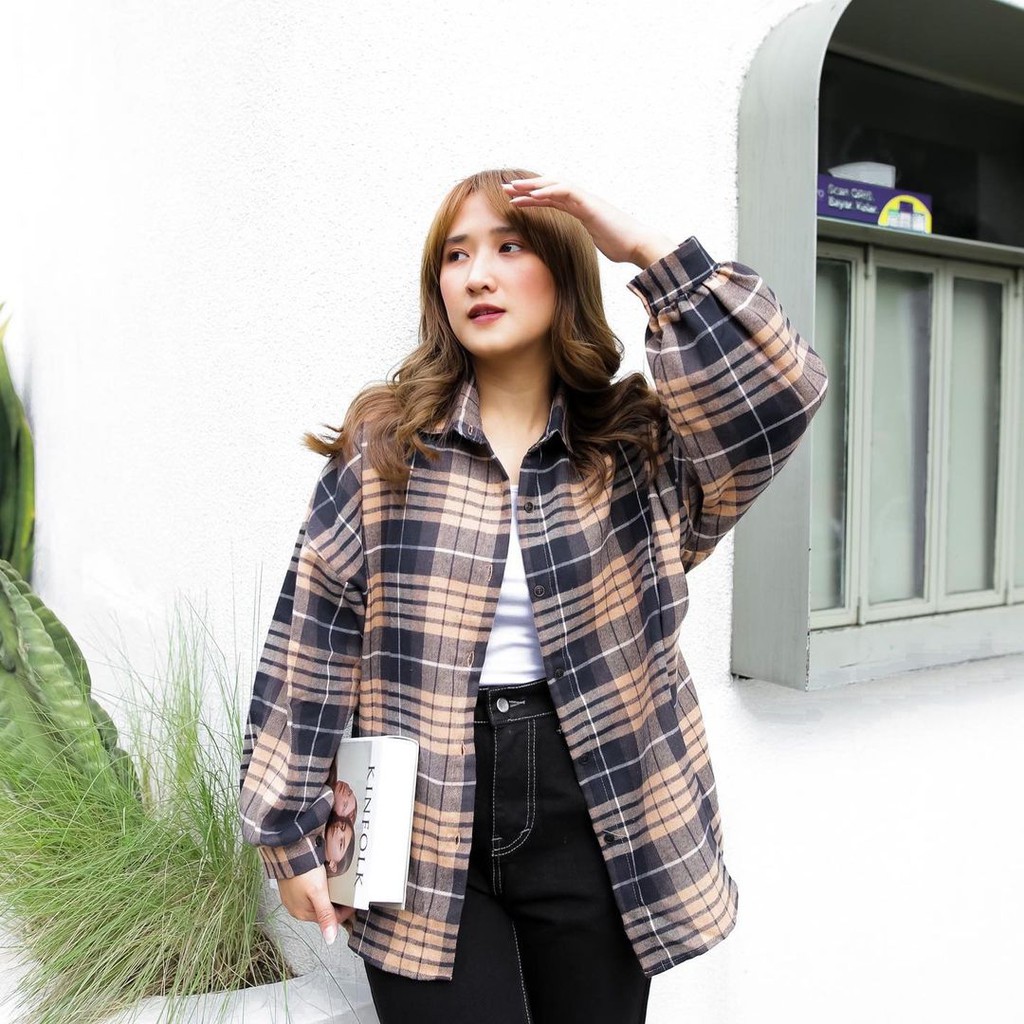 Oversize Flannel Shirt - Kemeja Flanel Jumbo Bigsize