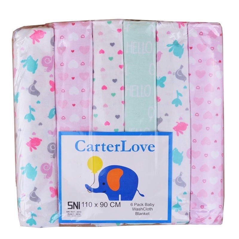 Carterlove Bedong MURAH Super Jumbo 6 in 1 - Bedong Flannel Jumbo