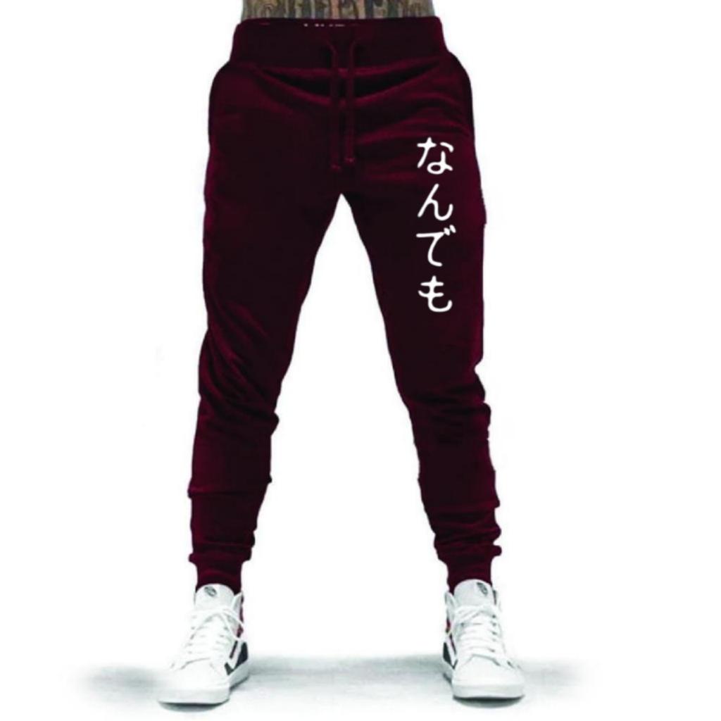 CELANA PANJANG JOGGER TULISAN JEPANG SUBETE UNISEX BAHAN FLEECE TEBAL / KUALITAS BAGUS / JOGGER PRINTING