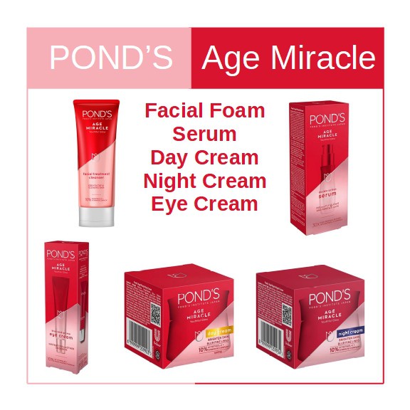 ponds age miracle / ponds age /age miracle / ponds age miracle facial cleanser night cream &amp; day cream