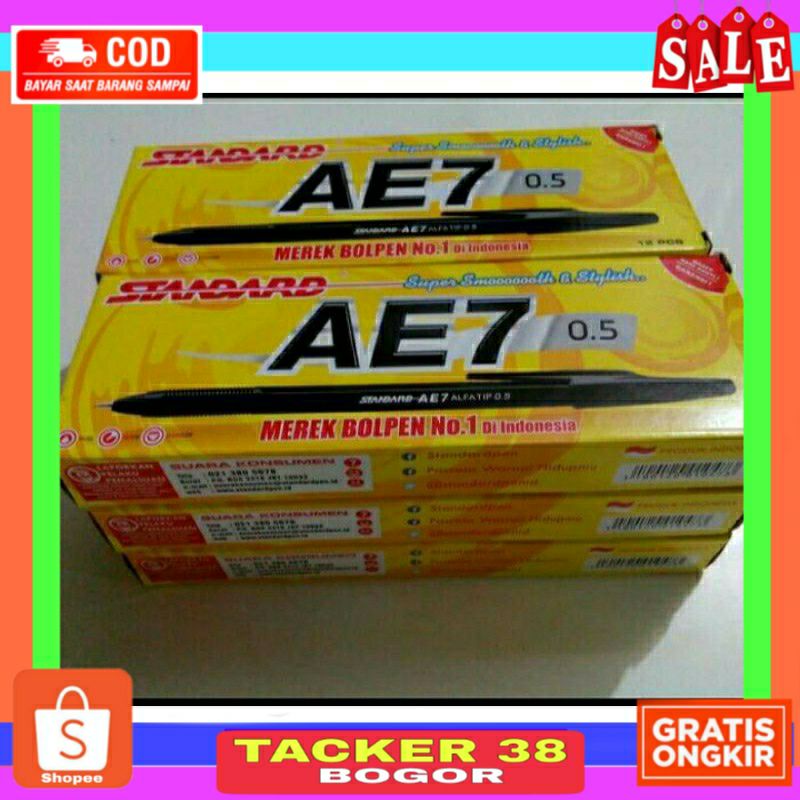 

STANDARD PULPEN AE7 / BALPEN PENA STANDARD WARNA HITAM HARGA PER 1 PCS