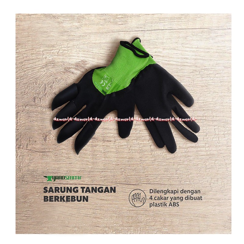 Yardsmith Sarung Tangan Berkebun Bahan Kain Green Yard Smith Gardening Gloves Glove Warna Hijau Green