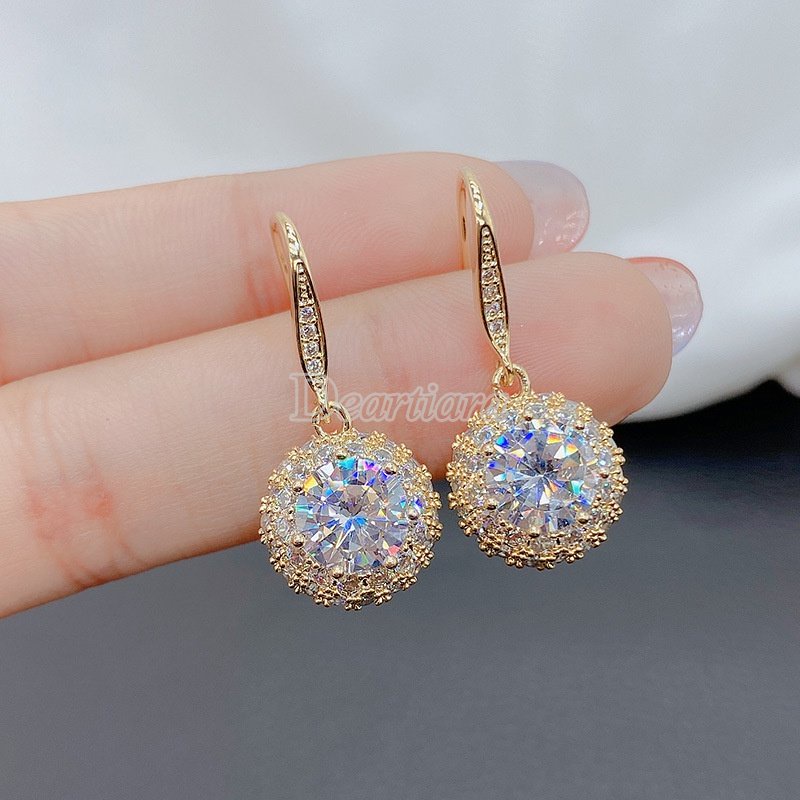 Anting Buckle Micro-Set Bahan Zirkon Untuk Pengantin