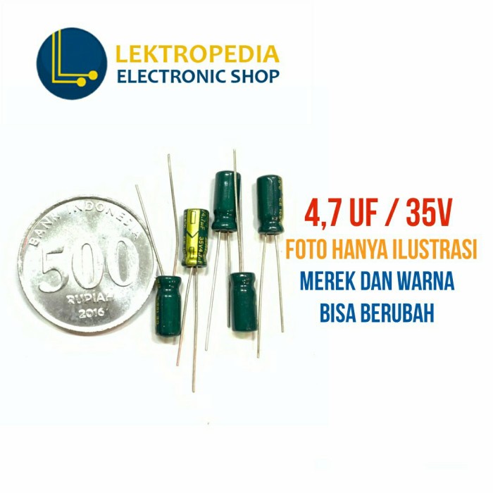 Elco 4.7uf 35v Kapasitor 4.7 4,7 uf 4,7uf mikro 35 v volt Elko 35volt