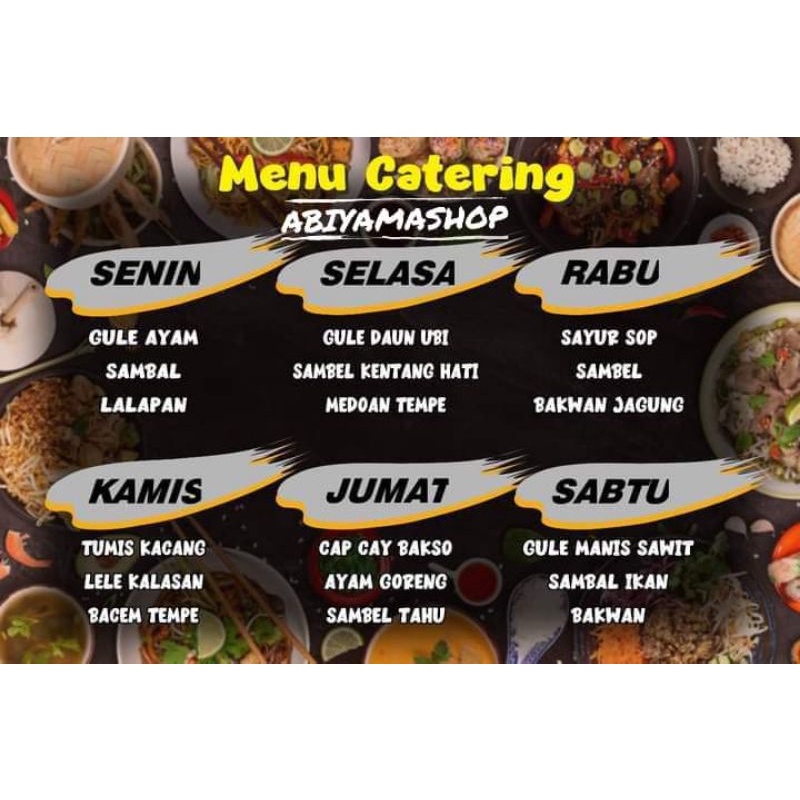 

Catering Menu Sehat, Halal, dan Lezat Kemasan Box Mika Ready Senin sampai Jum'at