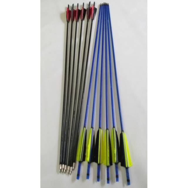Anak panah fiber arrow fiber pancing vanes kalkun import