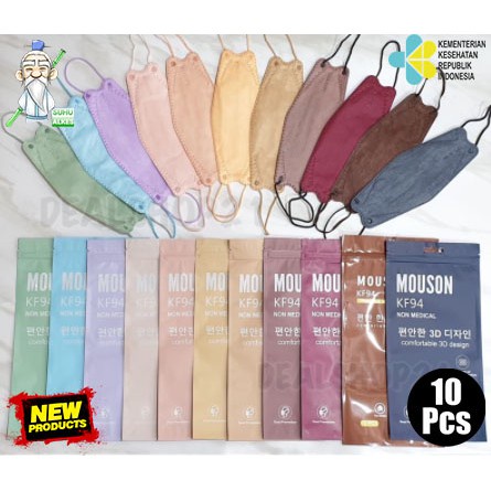 KF94 MOUSON MASKER 4 PLY /MASKER KESEHATAN  (Isi 10Pcs) / MASKER 4 LAPIS