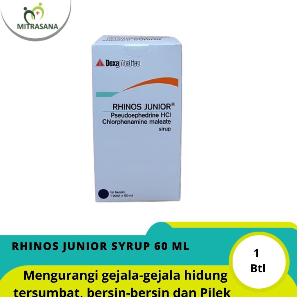 Jual Rhinos Junior Sirup 60 mL / Obat Sirup Flu Pilek Anak Shopee