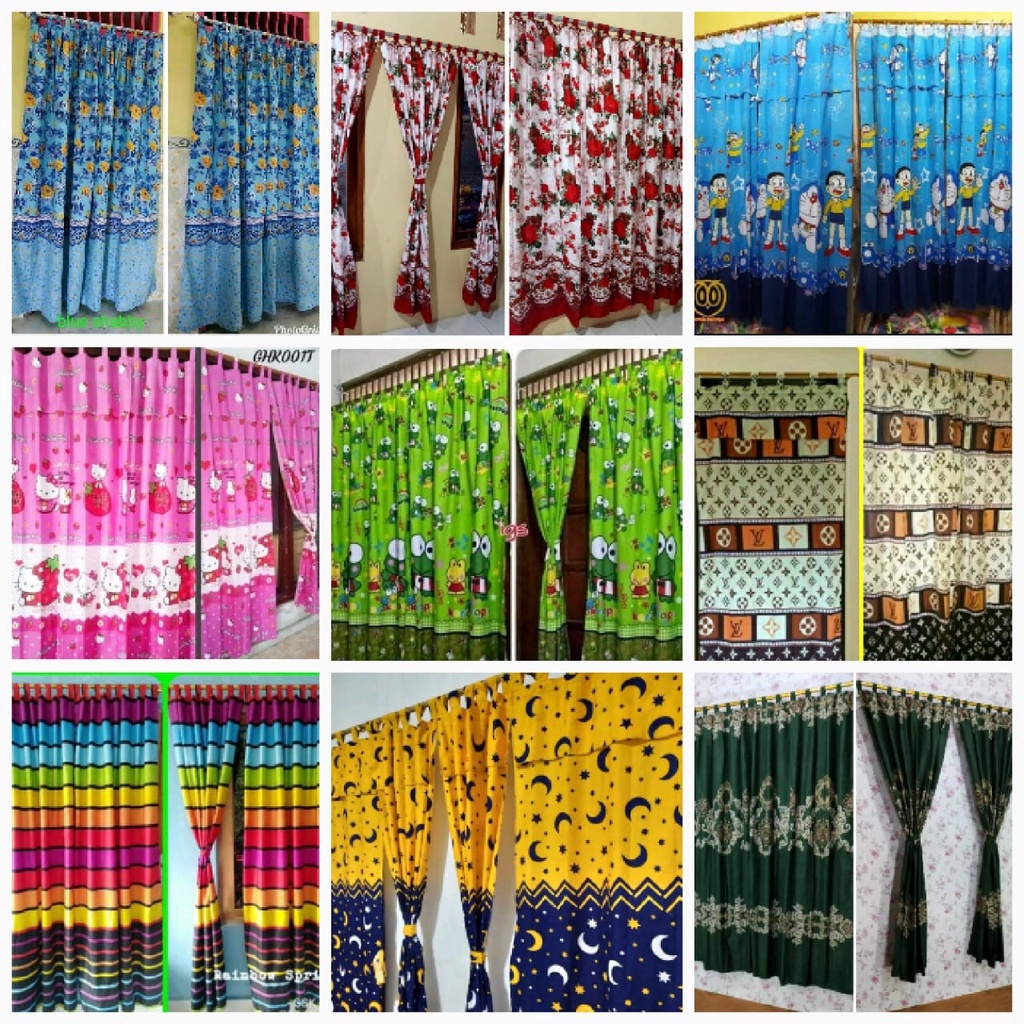 GORDEN PINTU TALI 70x200CM KAMAR MINIMALIS GORDENG TIRAI KORDEN PINTU MOTIF