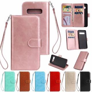 Flip Case Bahan Kul   it Dengan Slot Kartu Untuk Samsung