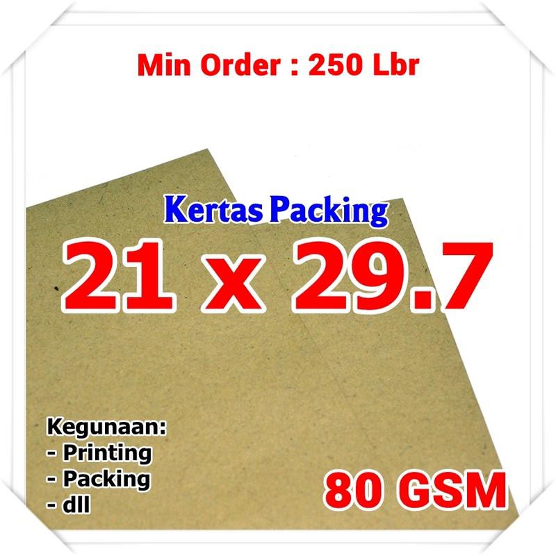 

PAKET - Kertas Packing | Kraft Paper | Bungkus | Coklat | Sack | A4 | 80 Gram