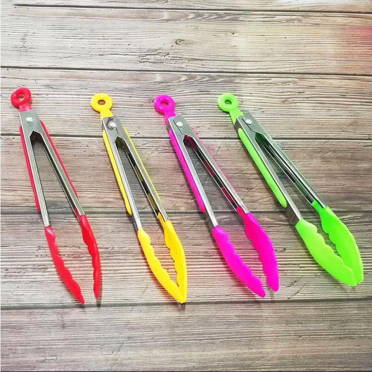 FOOD TONGS PLASTIK/ ALAT PENCAPIT MAKANAN/ Food Tong Plastik + Stainless Serbaguna dan Tahan Panas