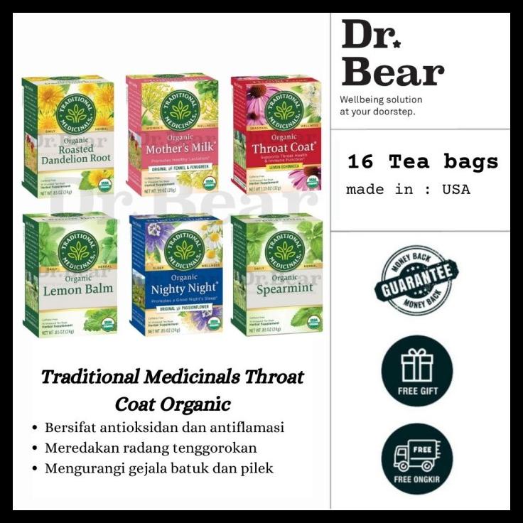 

DISKON TERBATAS !!! TRADITIONAL MEDICINALS THROAT COAT ORGANIC - 16 TEA BAGS TERLARIS
