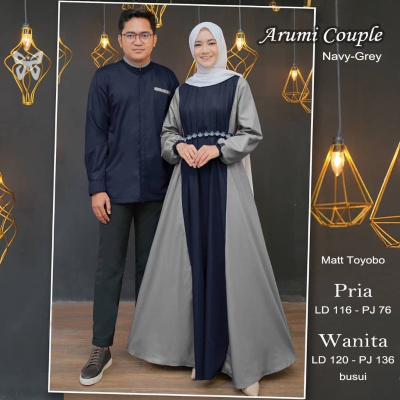 Baju Couple Kondangan Kekinian Modern Kapel Pesta Elegan Mewah Pasangan Muslim Couple Pasangan Remaj