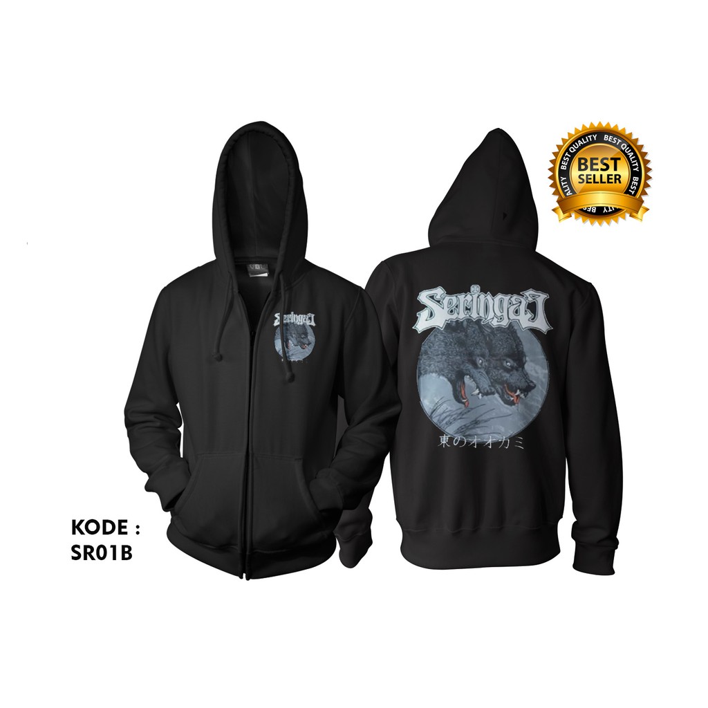 Jaket seringai wolf / jacket zipper hoodie band