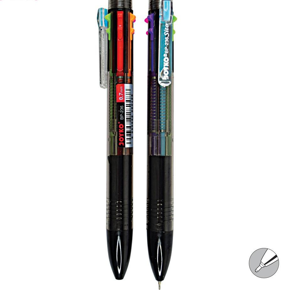 

sv LJZ Ball Pen / Pulpen / Pena Joyko BP-236 / Sito/ 0.7 mm/ 6 Warna/ Colors ZD D 87F