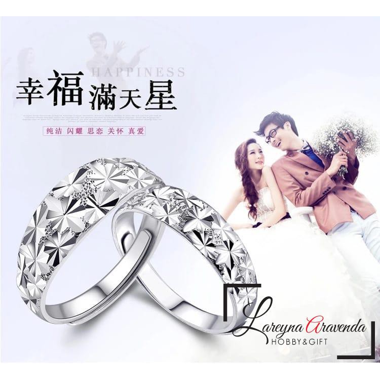 Cincin Pasangan / Couple Ring Titanium Model Star CC008