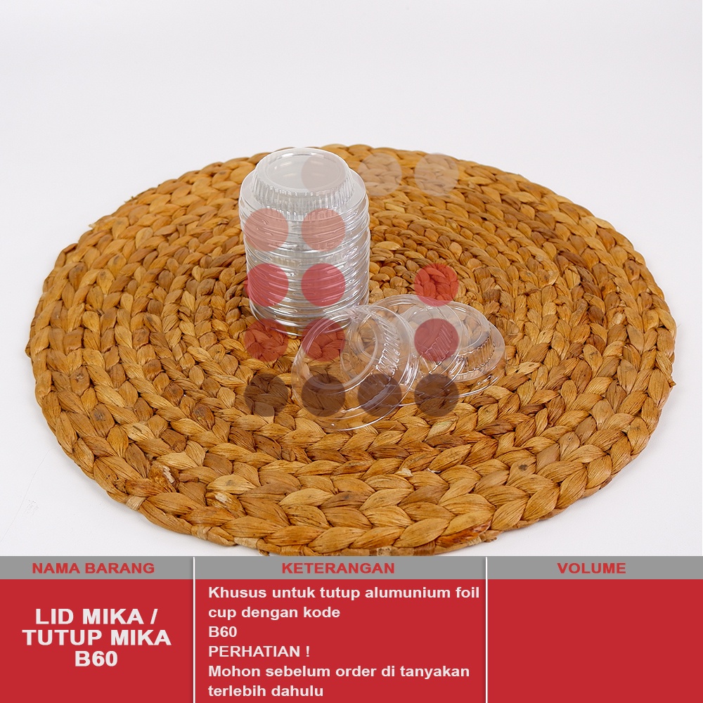 LID MIKA / TUTUP MIKA B60 ( TUTUPNYA SAJA )