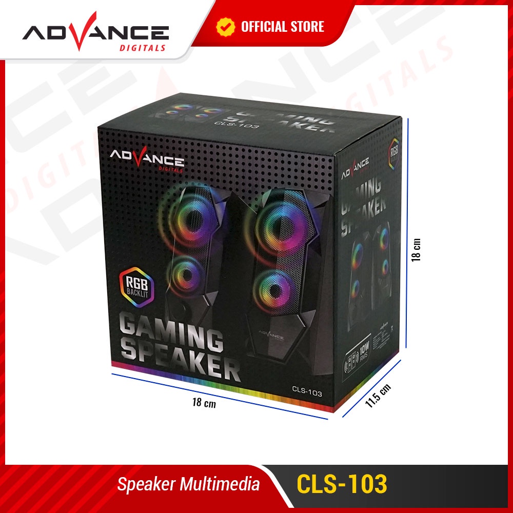 Speaker Gaming RGB Advance CLS-103 - RGB Gaming Speaker advance cls 103 - speaker komputer speaker laptop | FMS