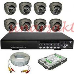 Paket cctv 8 Channel 1000tvl ( Komplit tinggal pasang aja bro )