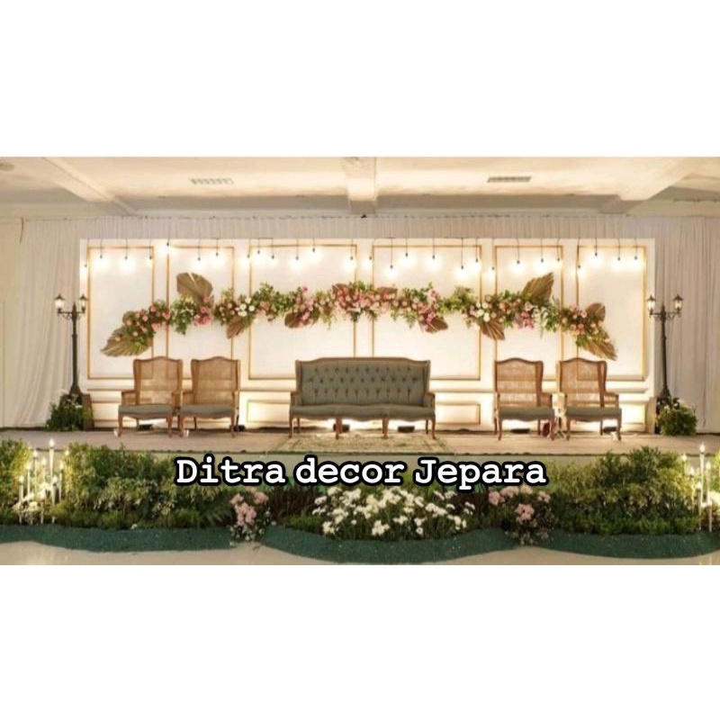 kursi pelaminan sofa pelaminan rustik rotan