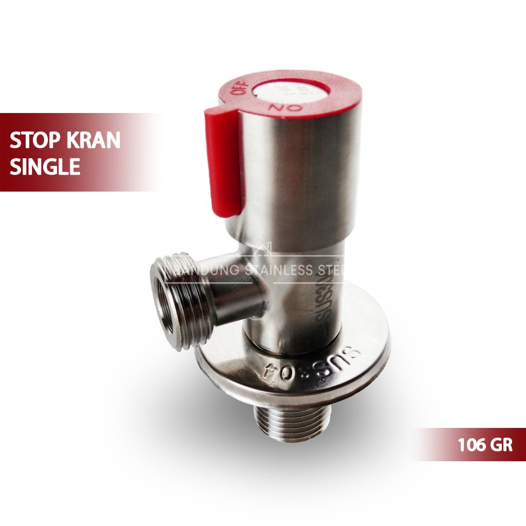 STOP KRAN SINGLE STAINLESS ANTI KARAT