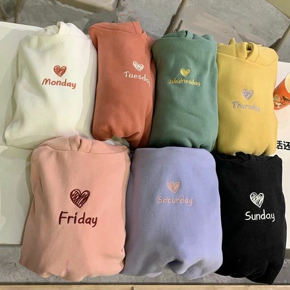 BORDIR HOODIE WANITA NAME OF THE DAY / HOODIE WANITA TEBAL