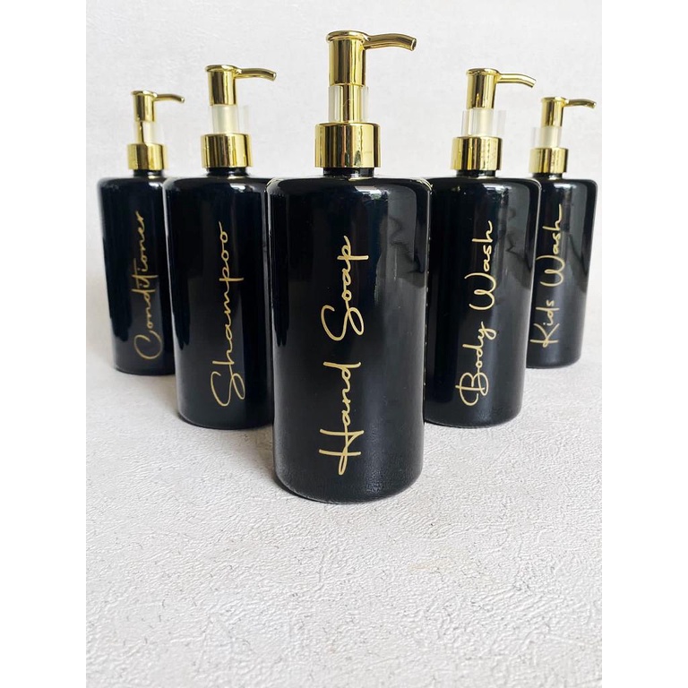 LUXE PREMIUM PUMP GOLD Aesthetic Bottle Organizer Botol refill Sabun /botol refill sabun/ botol isi ulang/botol sabun cuci piring/botol sabun/botol pump/botol anak/bathroom organizer/bathroom amenities