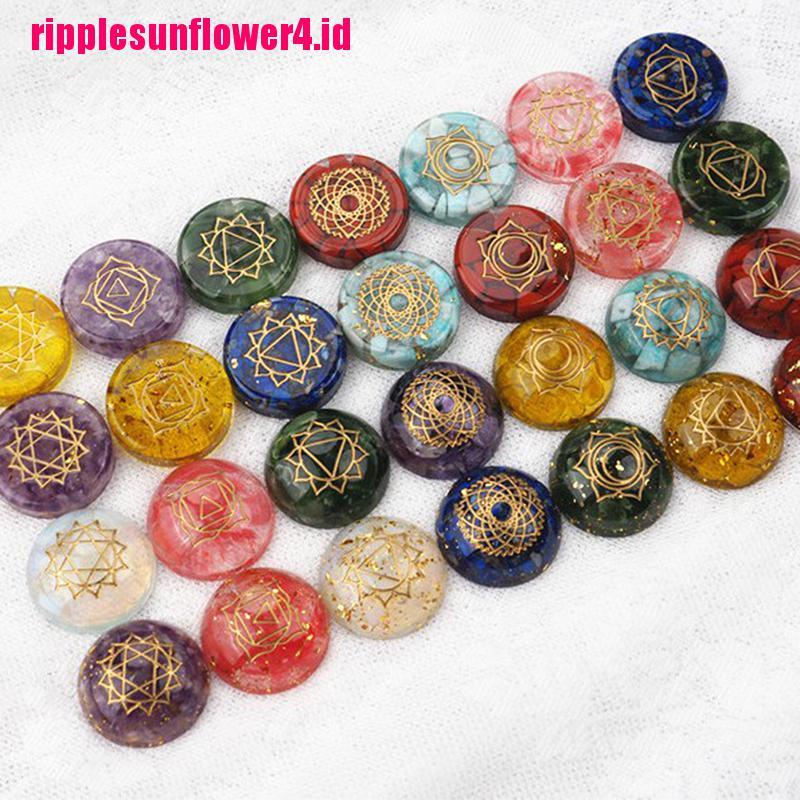 2pcs Cetakan Resin UV 7 Chakra Bahan Silikon Untuk Liontin Perhiasan