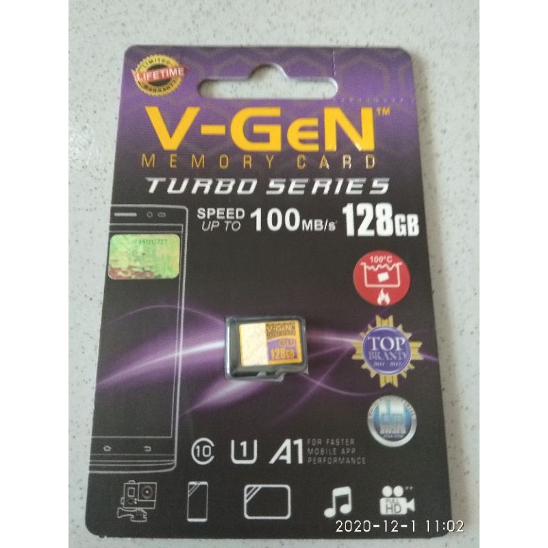 Memory VGEN 128gb class 10