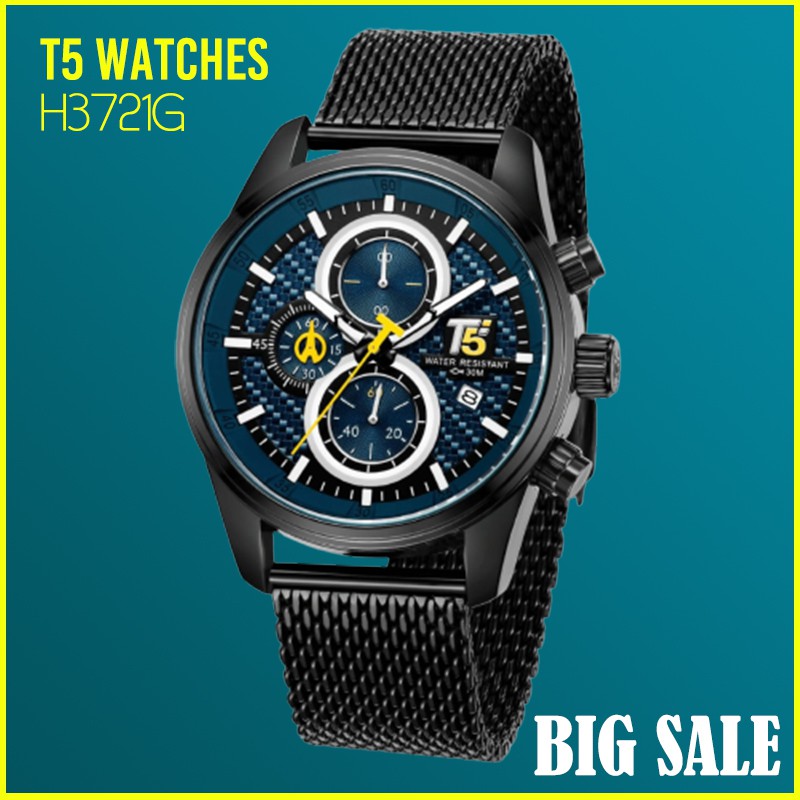 Jam Tangan T5 H3721G Original Chronograph