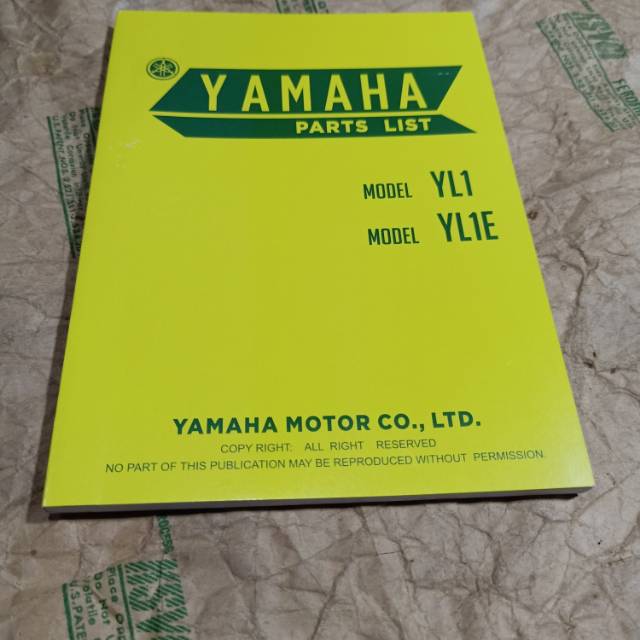 Buku part catalog yamaha YL 1 twin