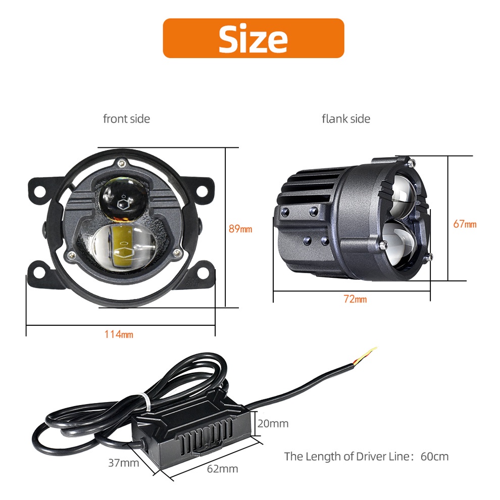 Ptf Lampu Kabut Laser LED 110W Hi / Lo Untuk Citroen C1 C3 C4 C5 C6 DS3 DS4 DS5 Jumpy Xsara C-Crossero