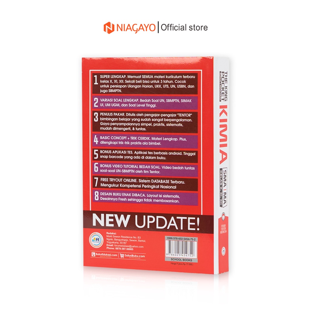 Buku Kimia The King Pocket Rumus dan Penalaran Pelajaran SMA MA Kelas X XI XII-2