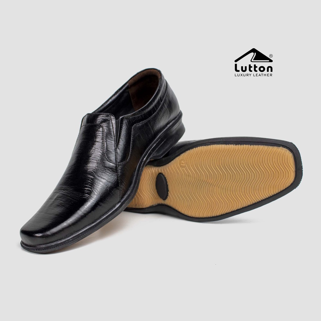 LUTTON - SEPATU PANTOFEL PRIA BAHAN KULIT SAPI ASLI - SEPATU KANTOR PRIA BAHAN KULIT SAPI ASLI - SEPATU PEGAWAI BAHAN KULIT SAPI ASLI - PANTOFEL 2018