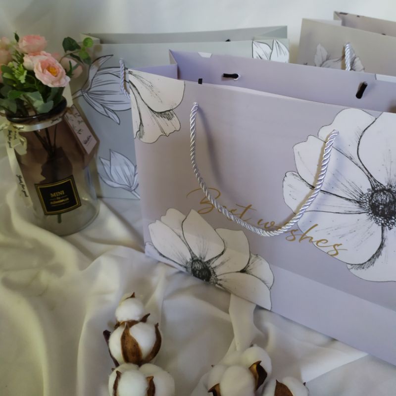 Paper Bag Motif Bunga (PBP/12) | Goodie Bag | Tas Kertas Kado | Tas Ulang Tahun-2