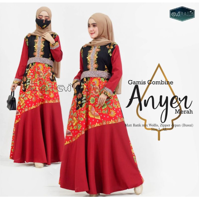 Anyer gamis Anyer dress Anyer gamis batik wanita murah