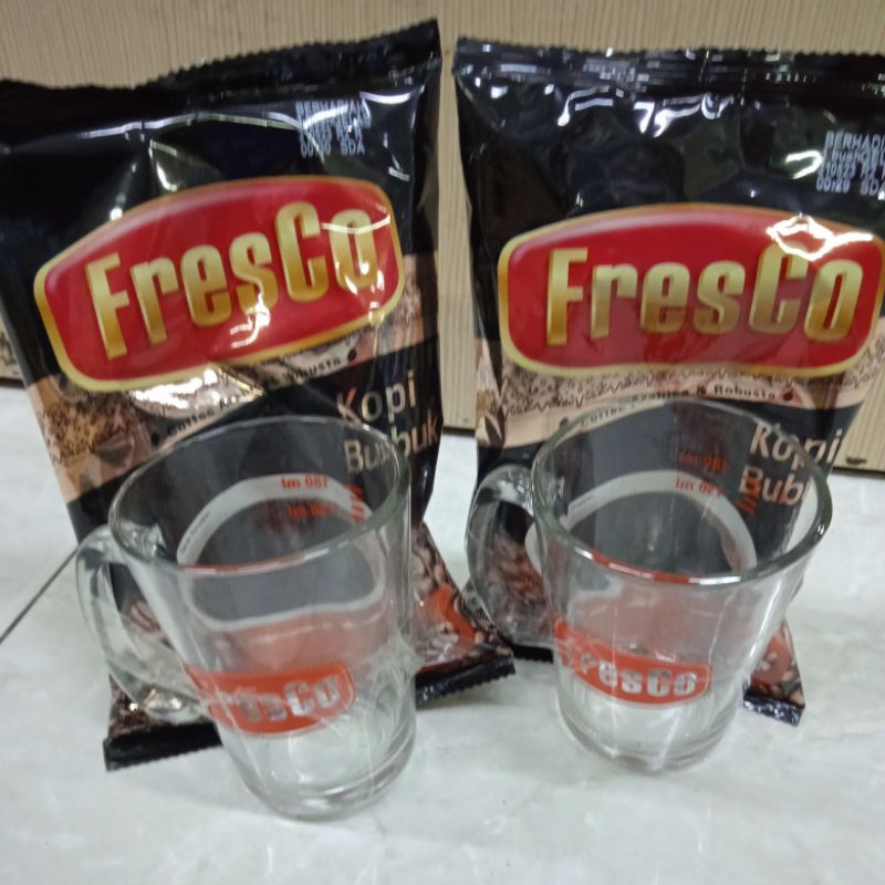 

kopi fresco 158 gr free gelas