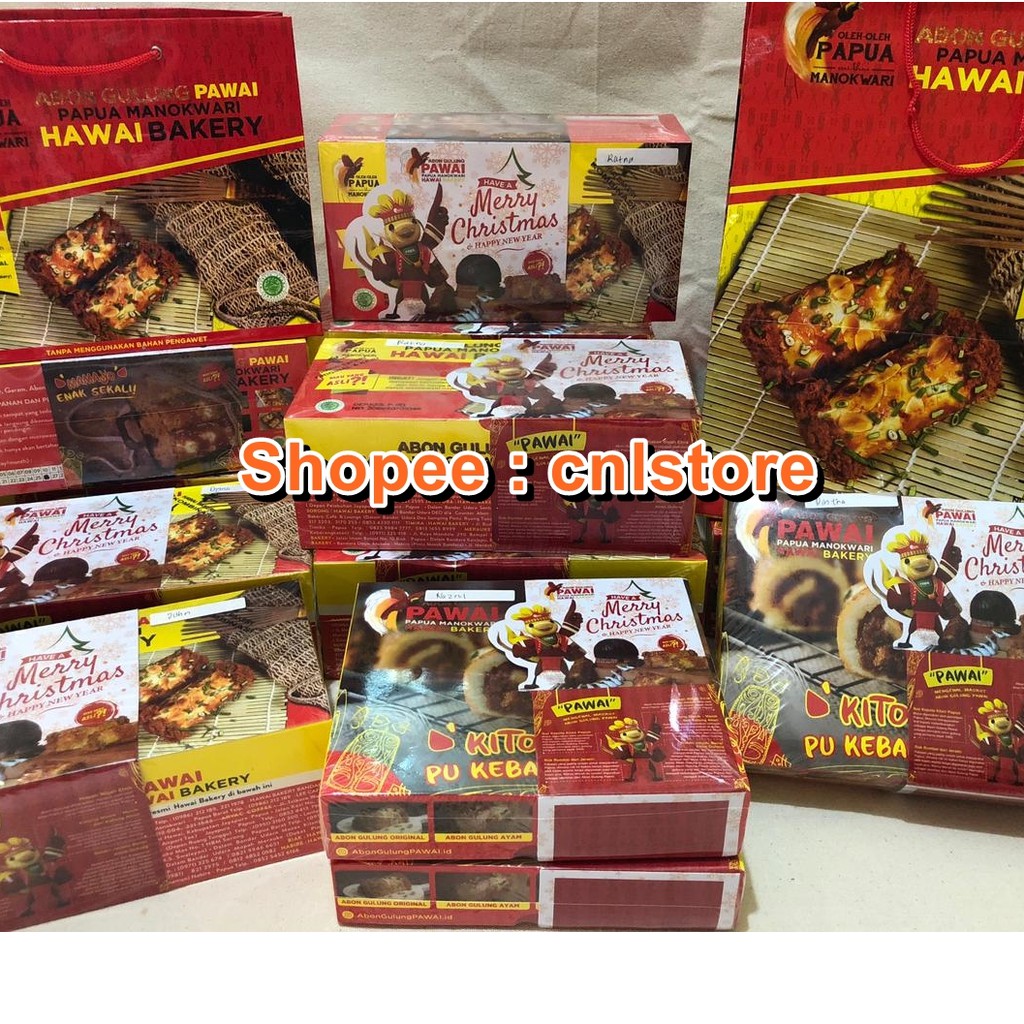 

Roti Abon Gulung Pawai/Hawai Bakery HALAL Oleh-oleh Khas Papua Original (Bukan Billy Bakery)