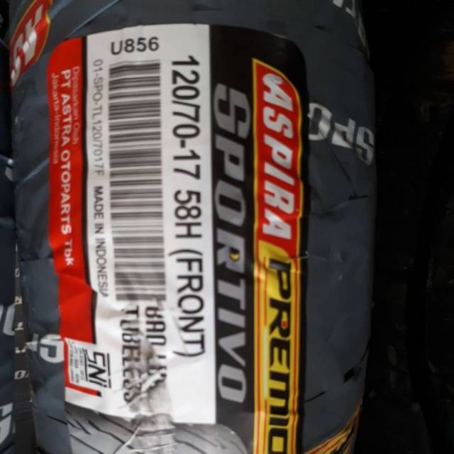 Aspira Premio Sportivo 120/70 - 17 Front . Ban depan .